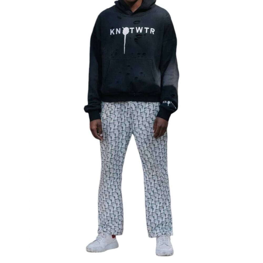 NEW KNOTWTR men's wolverine hoodie in black/grey